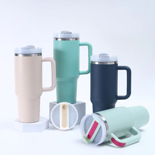 1200ML Adventure Travel Mug with Handle & Straw