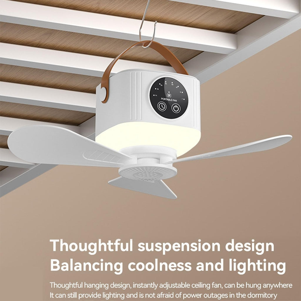 Premium Multi-Function Portable Fan With 3600mAh Battery, LED Light, Mosquito Repellent & Remote Control