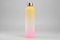 32oz Gradient Color Sports Water Bottle with Time Marker Yellow