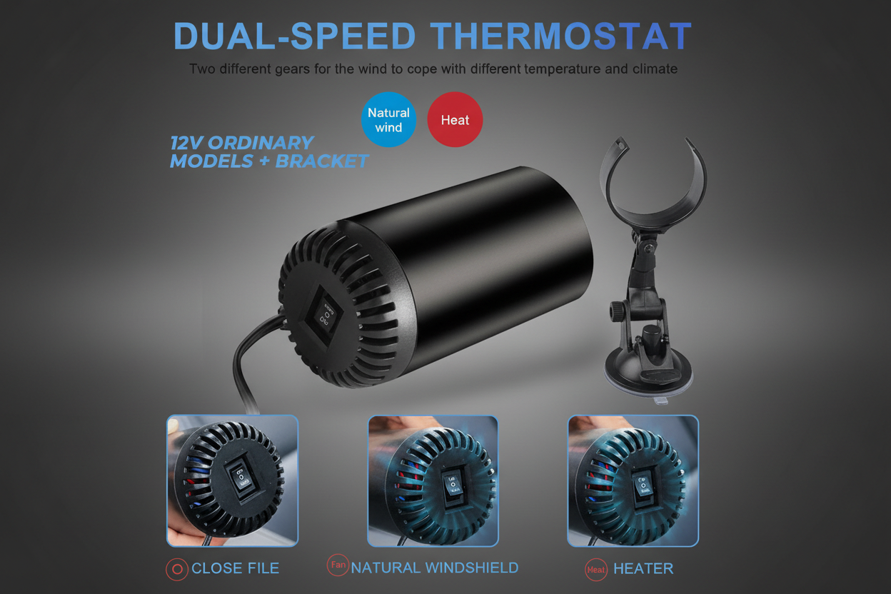 Car Warm Air Blower 12V Heater For Car Window Heater Fan Windshield Defogging Demister Defroster Glass Cleaning Accessories