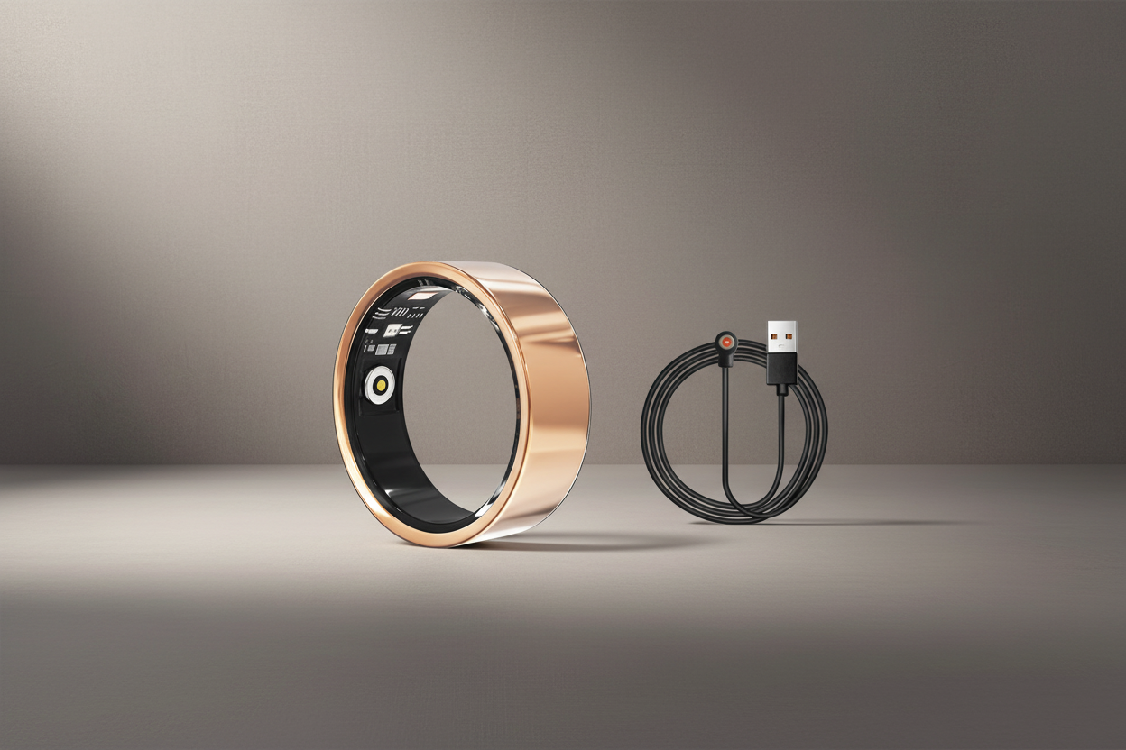 Smart Ring Health Tracker–Fitness, Sleep, Heart Rate, Blood Oxygen|IP68 Waterproof Bluetooth