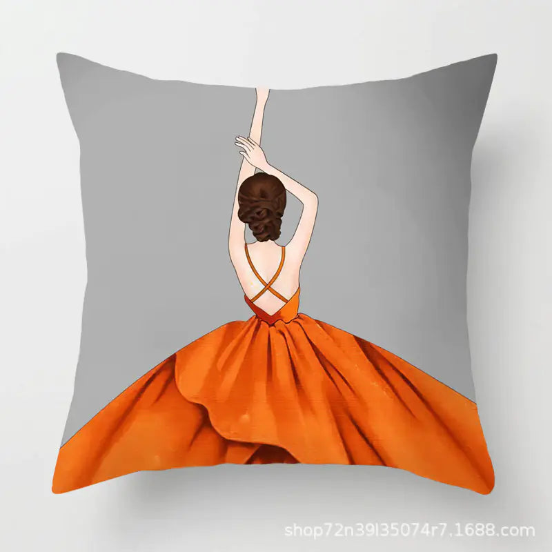 Abstract Art Beauty Throw Pillow Cover - Nordic Style
