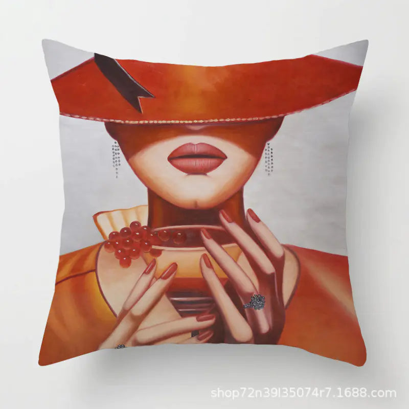 Abstract Art Beauty Throw Pillow Cover - Nordic Style