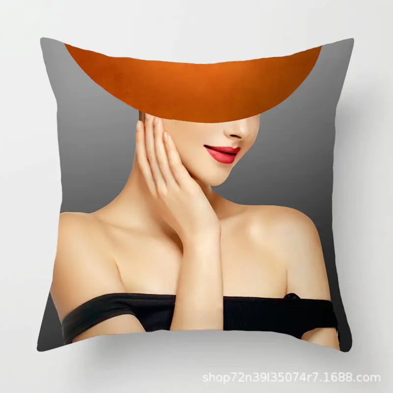 Abstract Art Beauty Throw Pillow Cover - Nordic Style