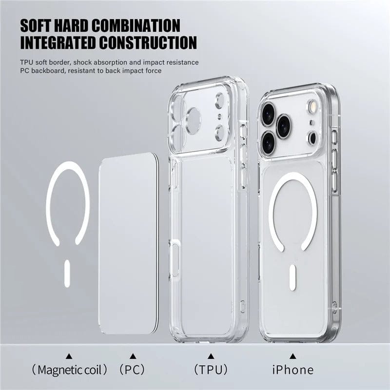 Clear Shockproof Magsafe Magnetic Case For iPhone 17 Series