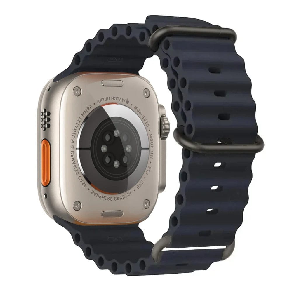 CodedLuxe Premium Ocean Band For iWatch Series Black-Black / S-M: S10-42mm 38 40 41mm