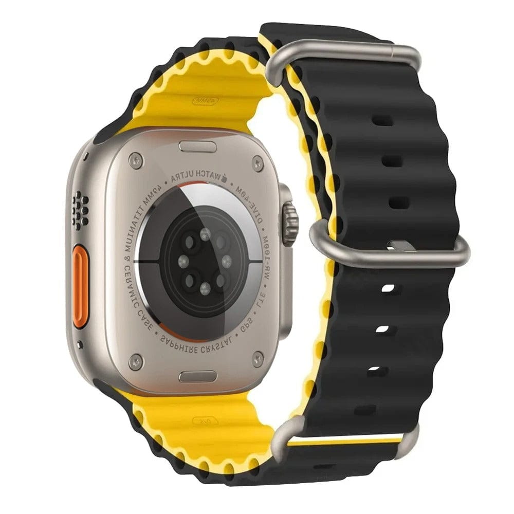 CodedLuxe Premium Ocean Band For iWatch Series Black-yellow / S-M: S10-42mm 38 40 41mm