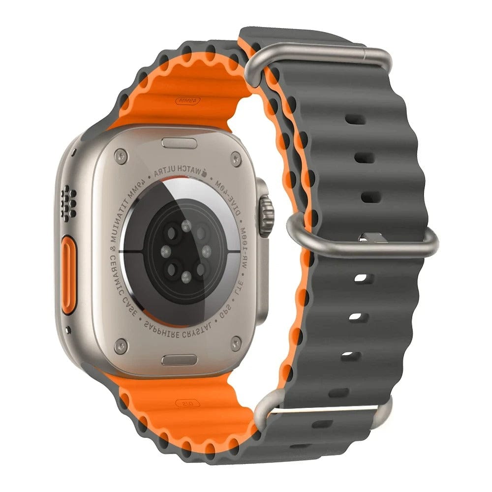 CodedLuxe Premium Ocean Band For iWatch Series Grey-orange / S-M: S10-42mm 38 40 41mm
