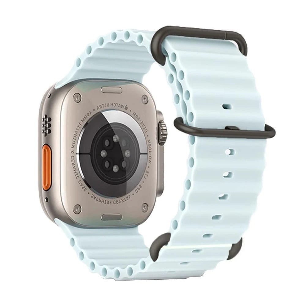 CodedLuxe Premium Ocean Band For iWatch Series Ice Blue-Black / S-M: S10-42mm 38 40 41mm