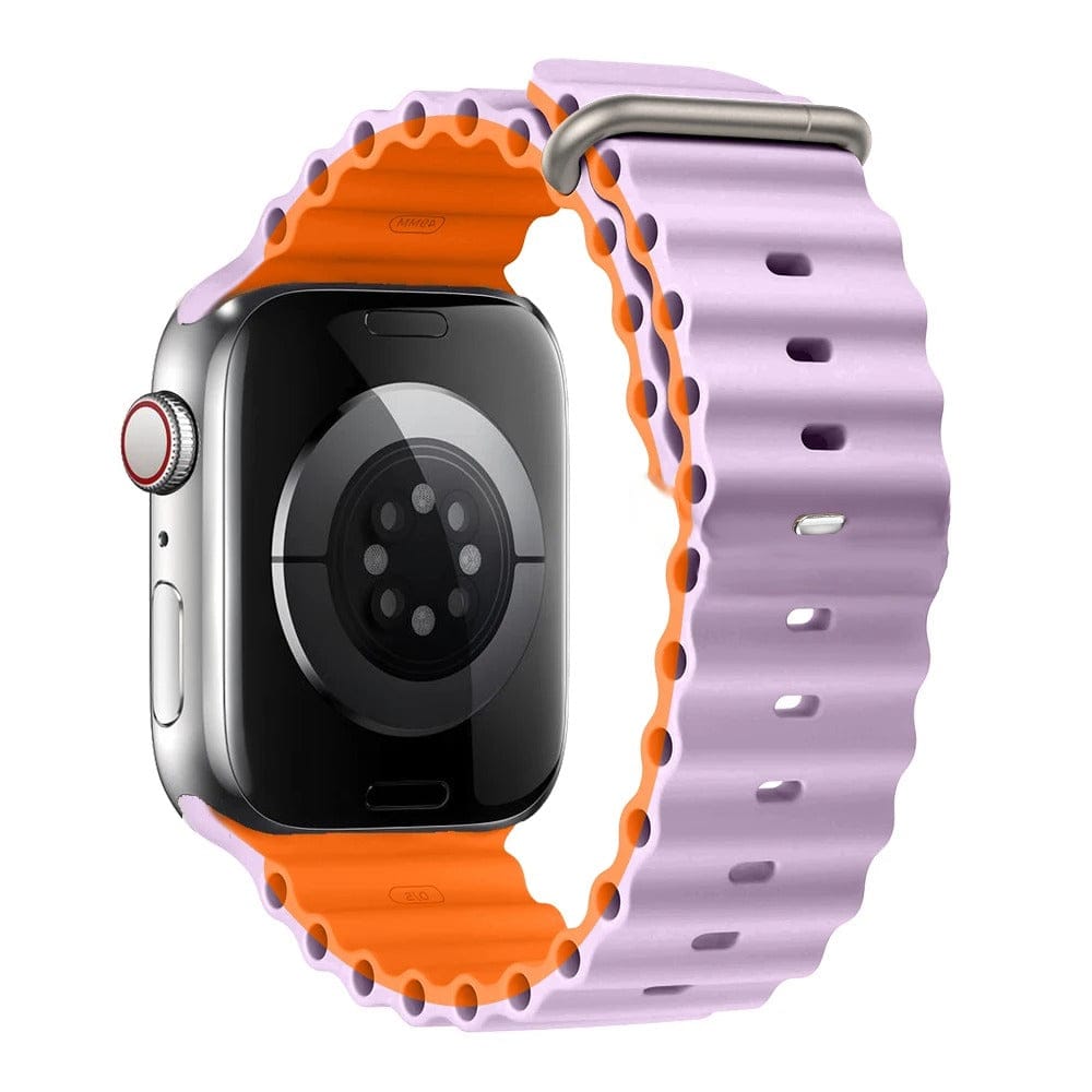 CodedLuxe Premium Ocean Band For iWatch Series Light purple-orange / S-M: S10-42mm 38 40 41mm