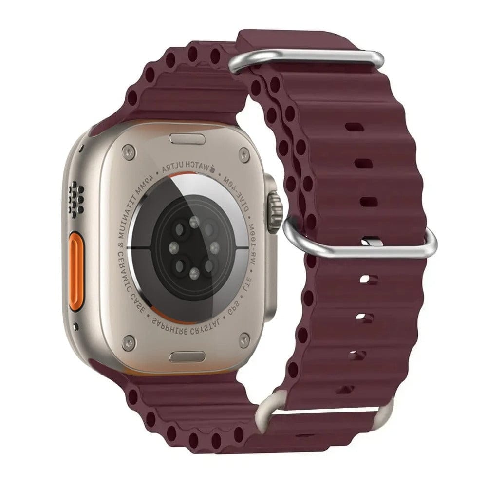 CodedLuxe Premium Ocean Band For iWatch Series wine red / S-M: S10-42mm 38 40 41mm