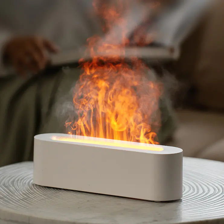 Colorful Flame Aromatherapy Humidifier–for Home 709 white