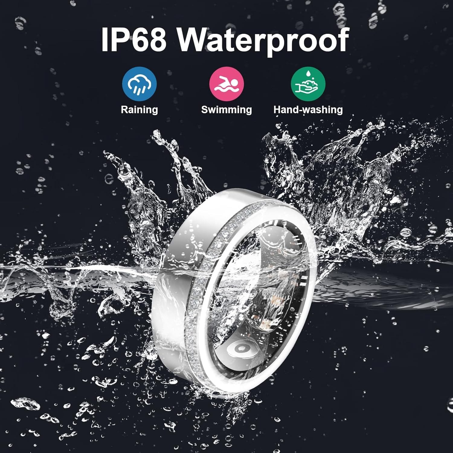 Elegant Diamond Smart Ring