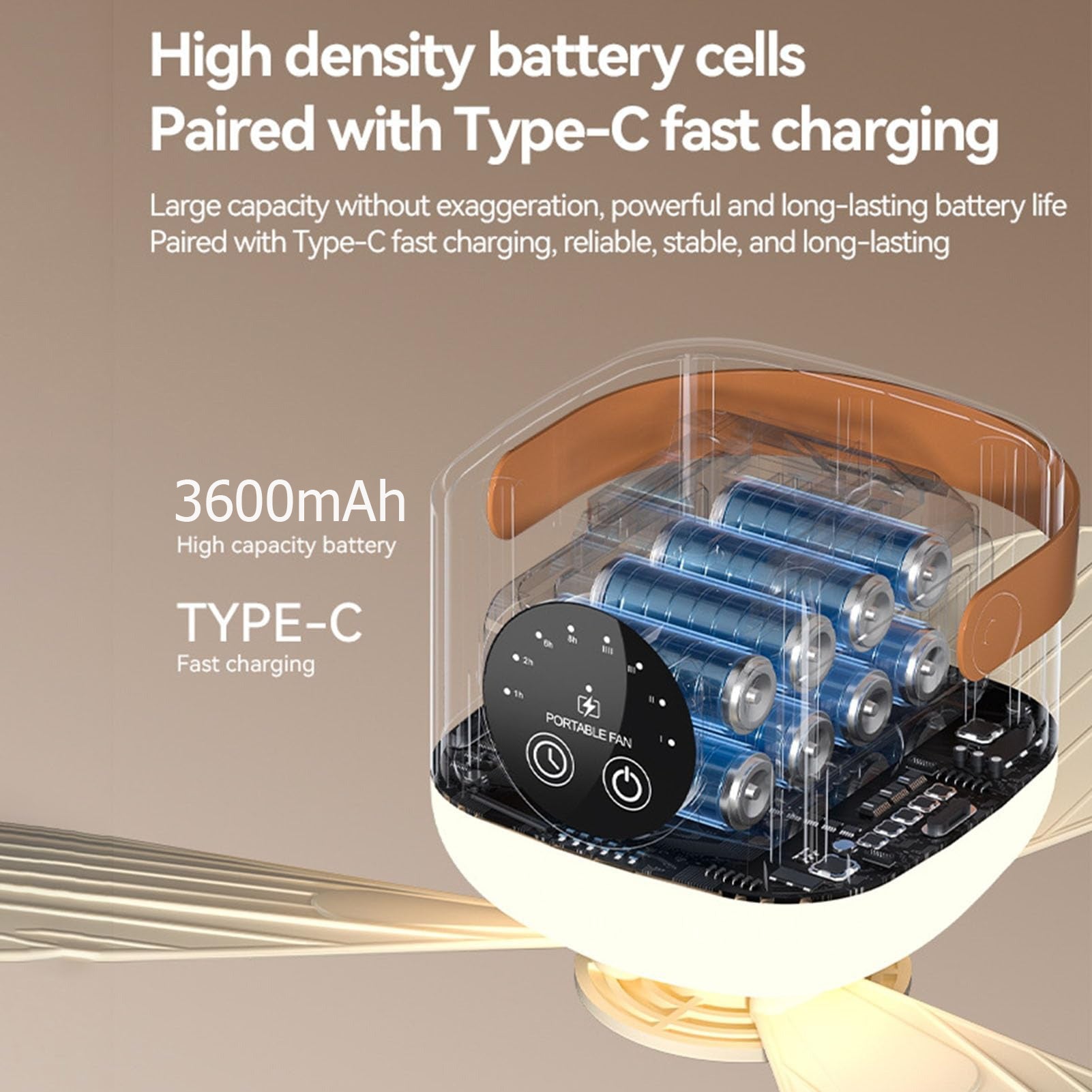 Premium Multi-Function Portable Fan With 3600mAh Battery, LED Light, Mosquito Repellent & Remote Control