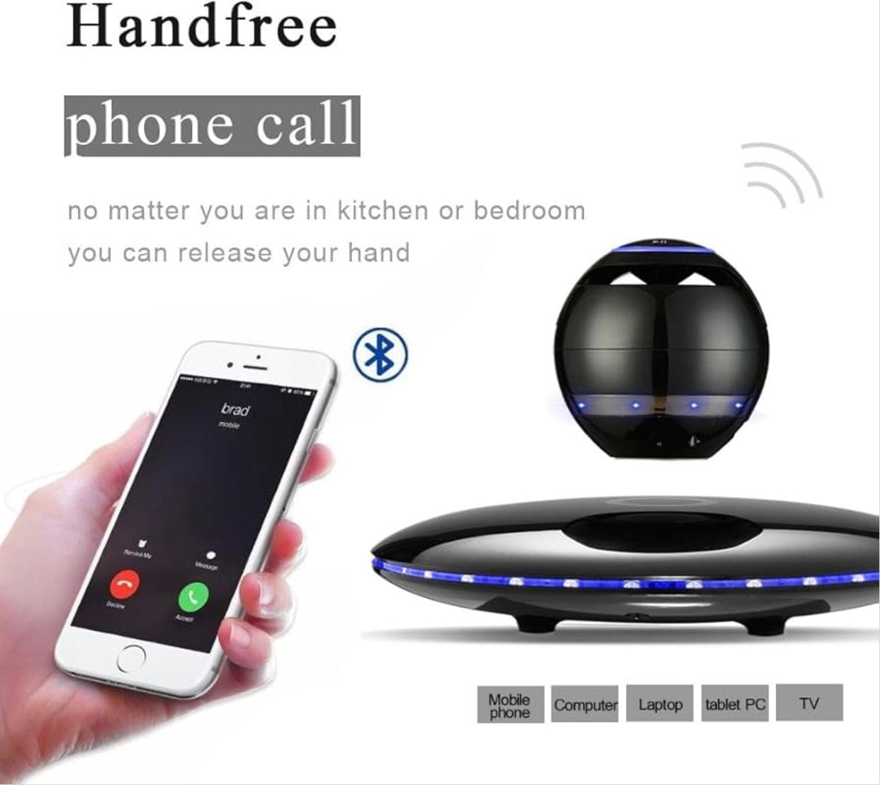 Gravity Orb Levitating Speaker Black
