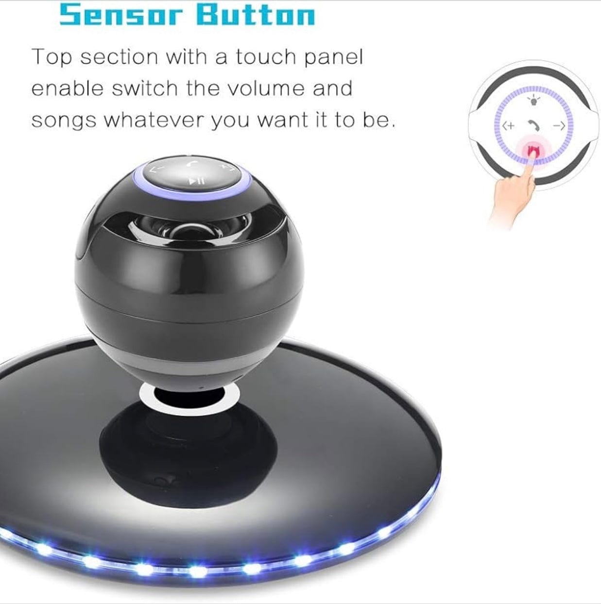 Gravity Orb Levitating Speaker Black