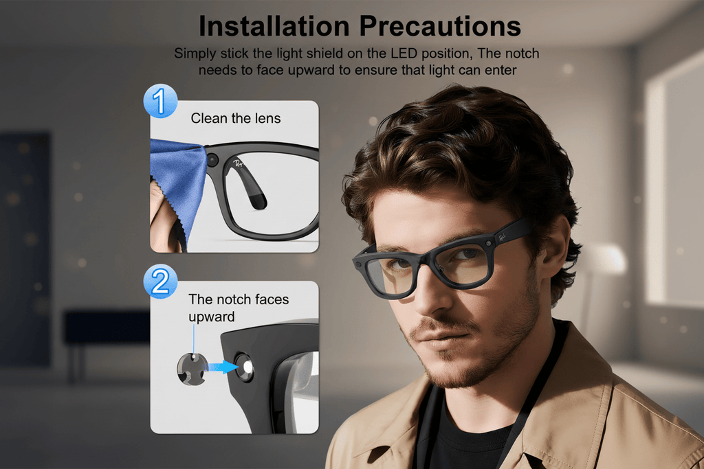 HiBlox AI Shade Enhancer For Ray Ban AI Light Gray