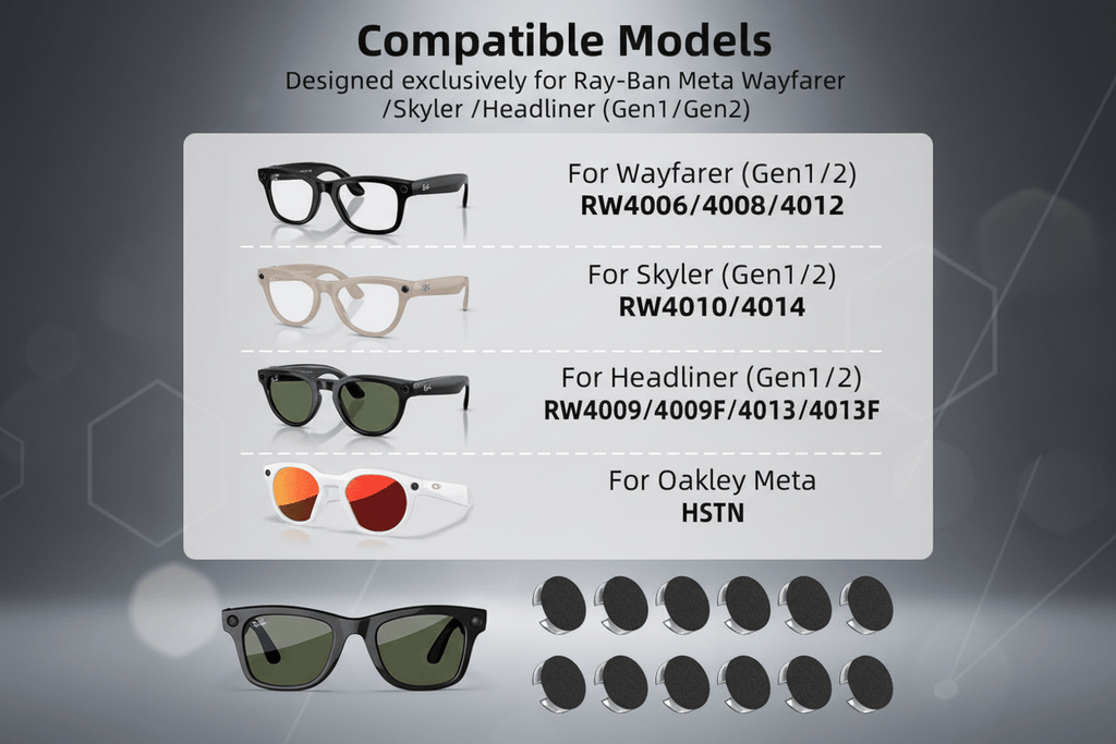 HiBlox AI Shade Enhancer For Ray Ban AI Light Gray