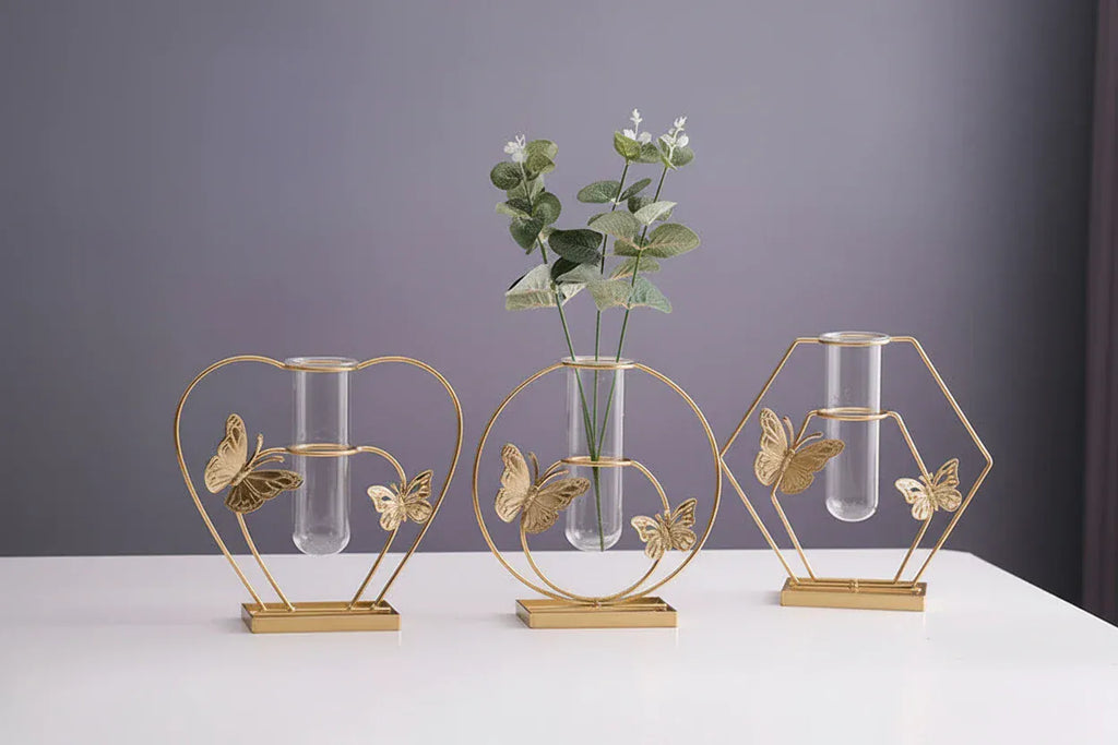 Home Decor Faux Flower Vase for Table Decoration