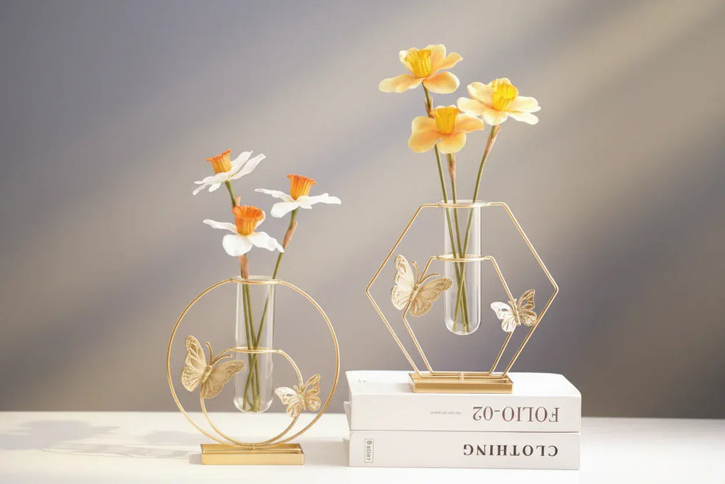 Home Decor Faux Flower Vase for Table Decoration