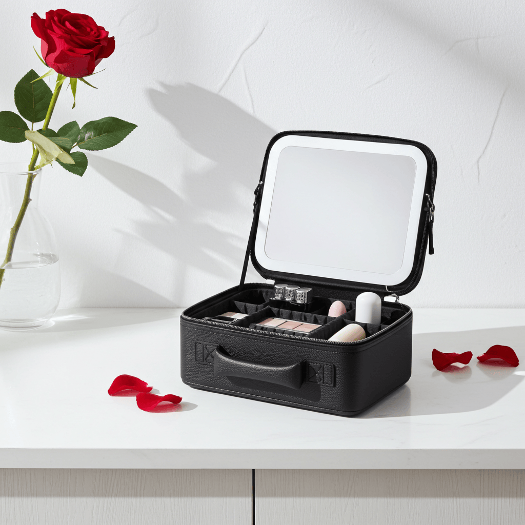 LuxeGlow Travel LED Cosmetic Bag