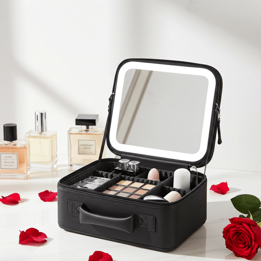 LuxeGlow Travel LED Cosmetic Bag