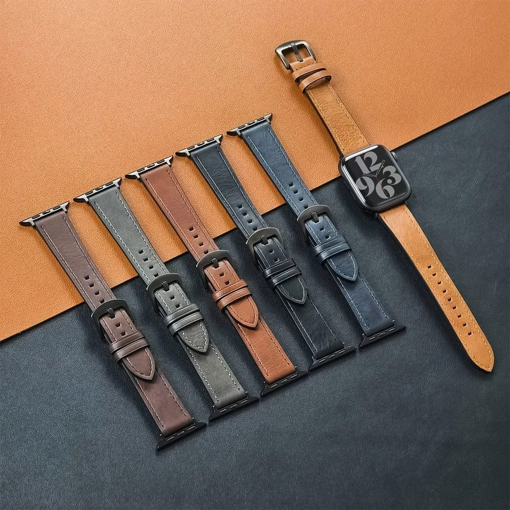 Luxury Full Grain Leather Apple Watch Ultra Band