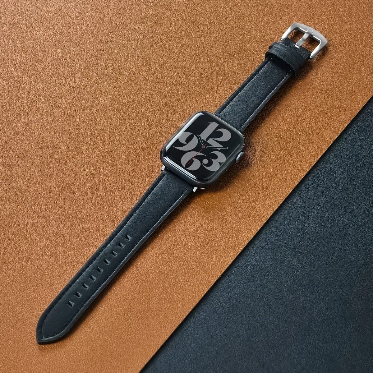 Luxury Full Grain Leather Apple Watch Ultra Band Black / S-M: 38 40 41mm S10-42MM