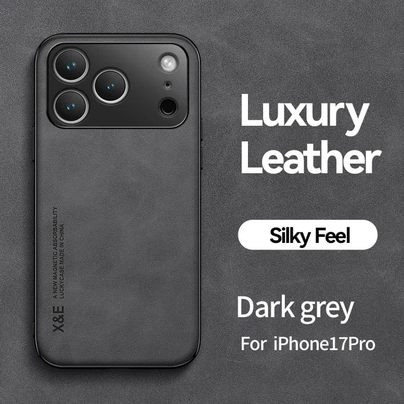 Luxury Leather Case For iPhones Dark Gray / iPhone17