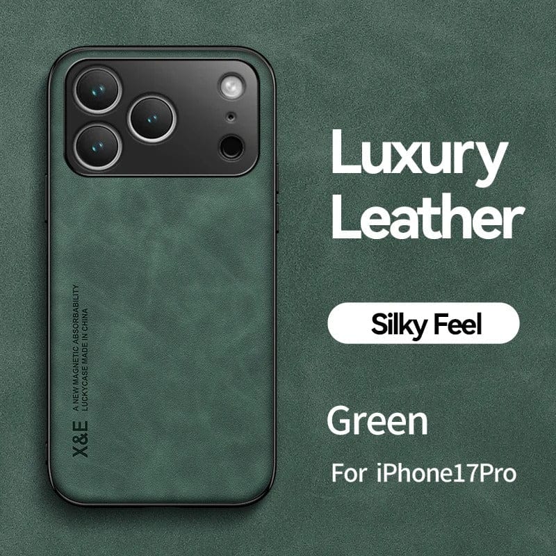 Luxury Leather Case For iPhones Green / iPhone17