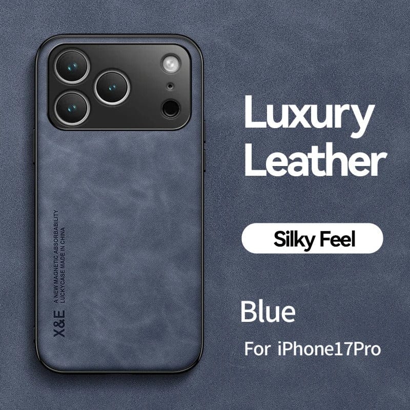Luxury Leather Case For iPhones Navy Blue / iPhone17