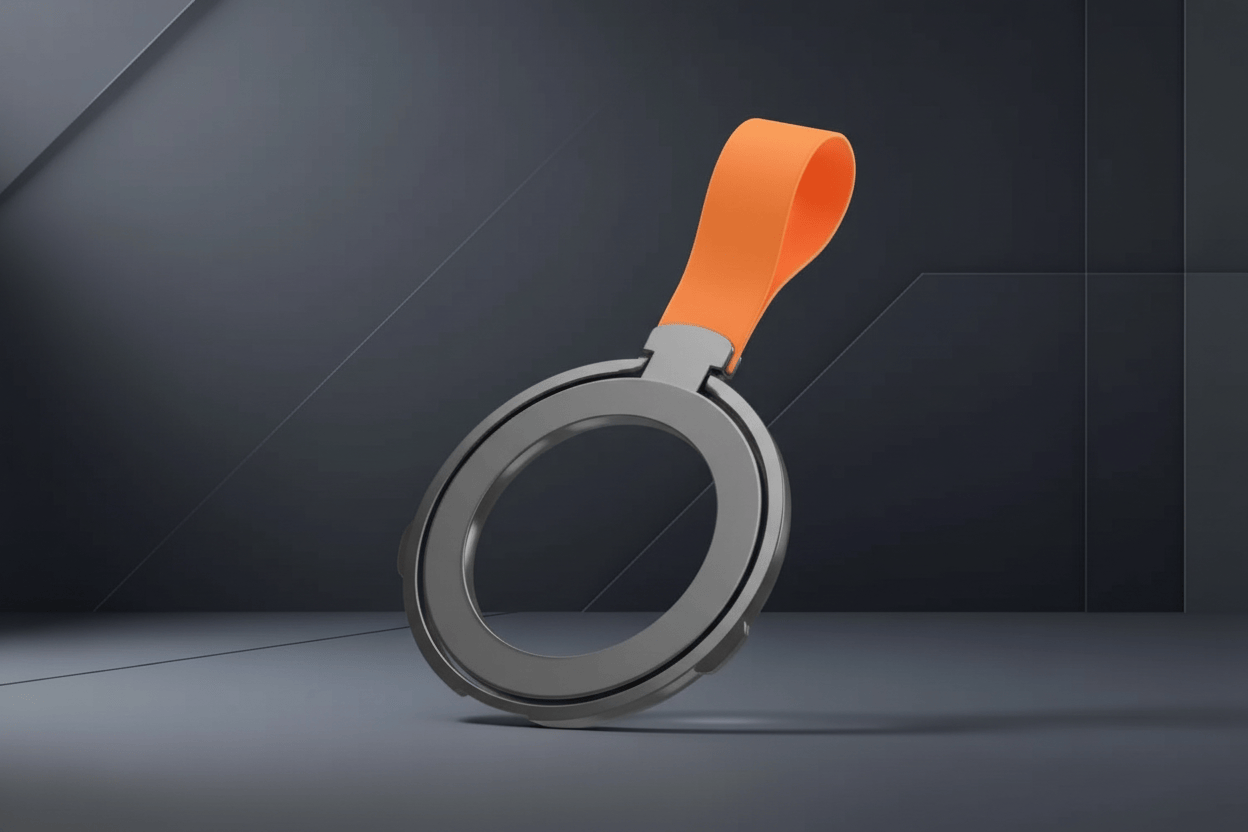 MagSafe Magnetic Ring Phone Holder Black Orange