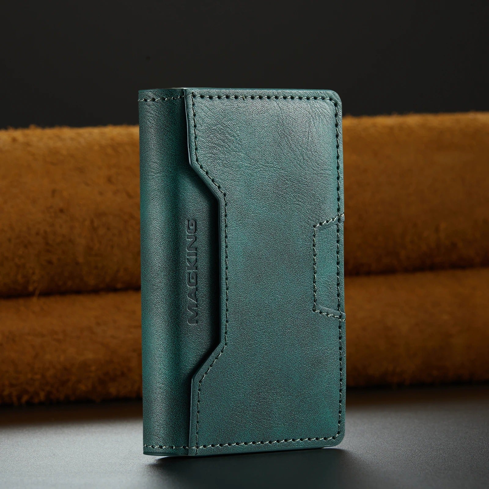 MAGKING Detachable Magnetic Leather Wallet|Card Holder Phone Stand For iPhones