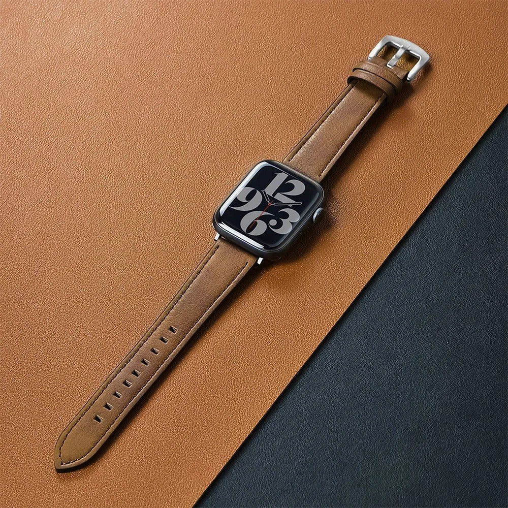 Luxury Full Grain Leather Apple Watch Ultra Band - Compatible with All Series