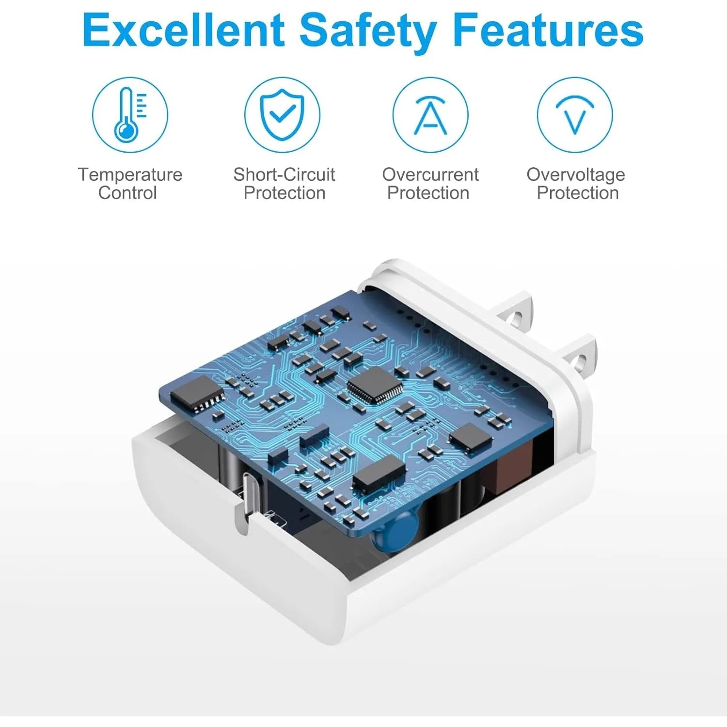 Premium 3 Pack: 20W Fast Charger with 10ft USB-C Cables