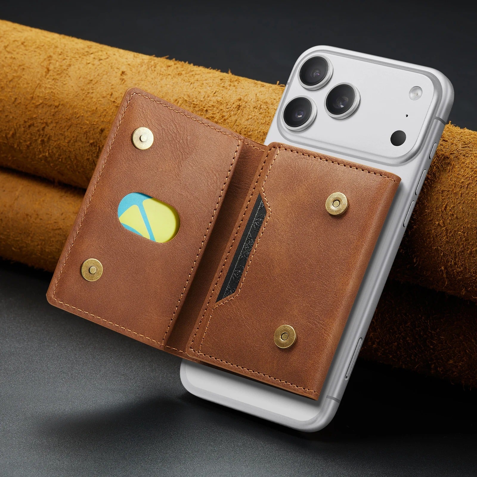 MAGKING Detachable Magnetic Leather Wallet|Card Holder Phone Stand For iPhones