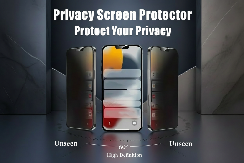 5-Pack Premium Privacy Screen Protector For iPhones–9H Hardness, Shatterproof & Anti-Fingerprint