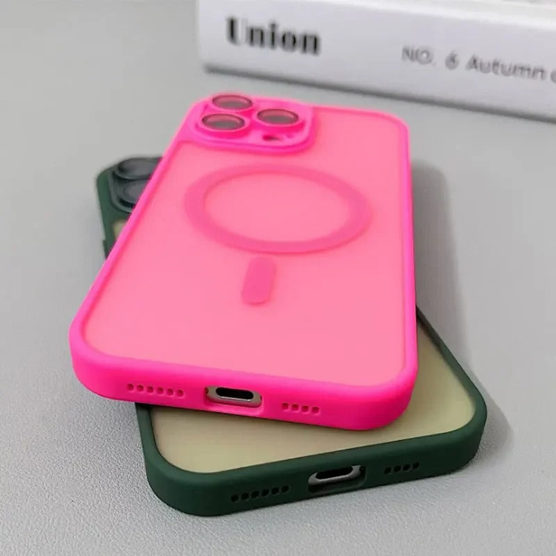 CodedLuxe MatteGuard: Translucent Shockproof Armor Case for iPhones