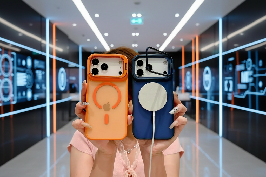 Metal Bracket Frosted Matte Translucent iPhone Case