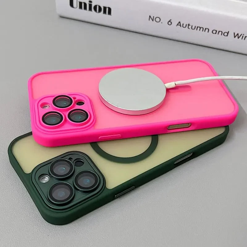 CodedLuxe MatteGuard: Translucent Shockproof Armor Case for iPhones