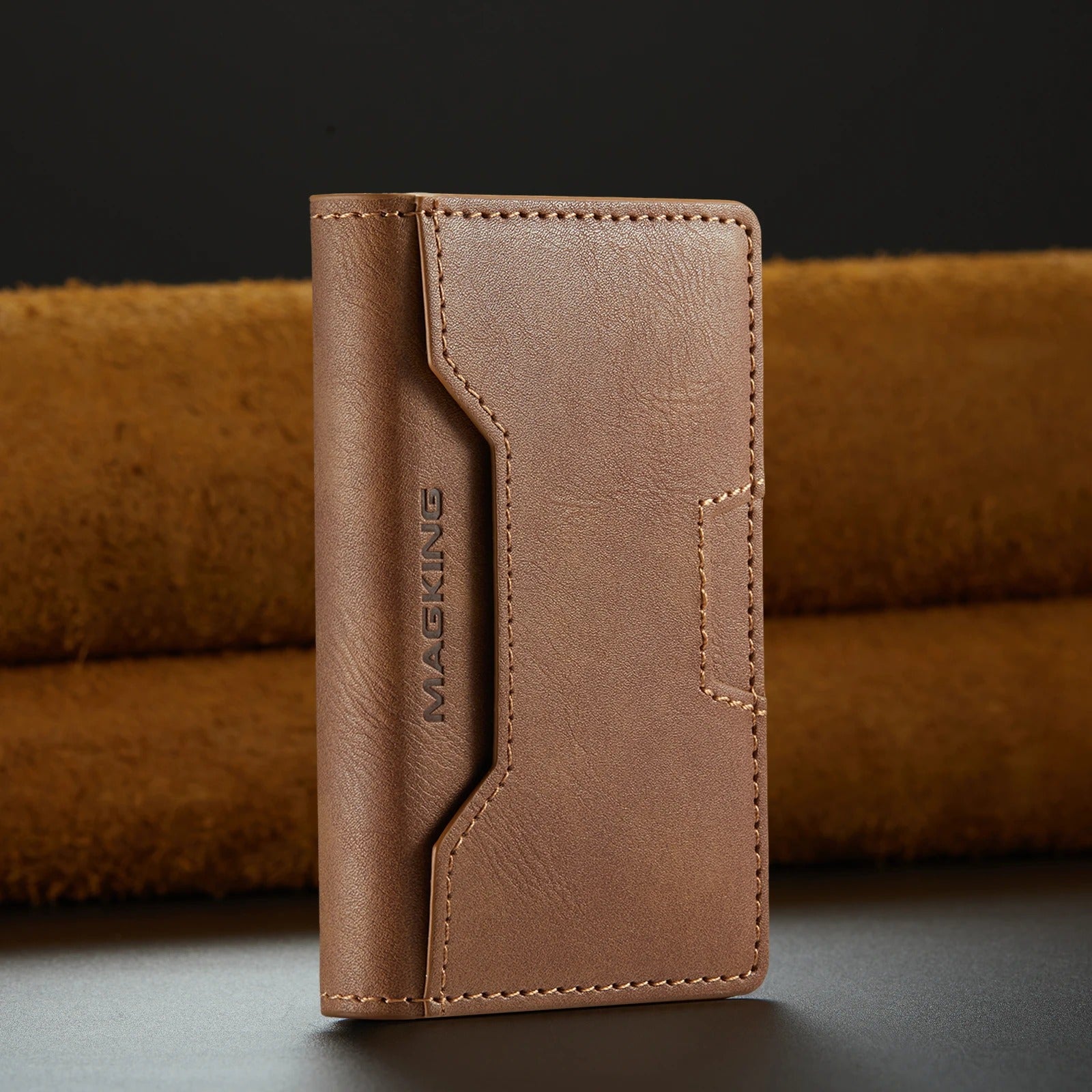 MAGKING Detachable Magnetic Leather Wallet|Card Holder Phone Stand For iPhones