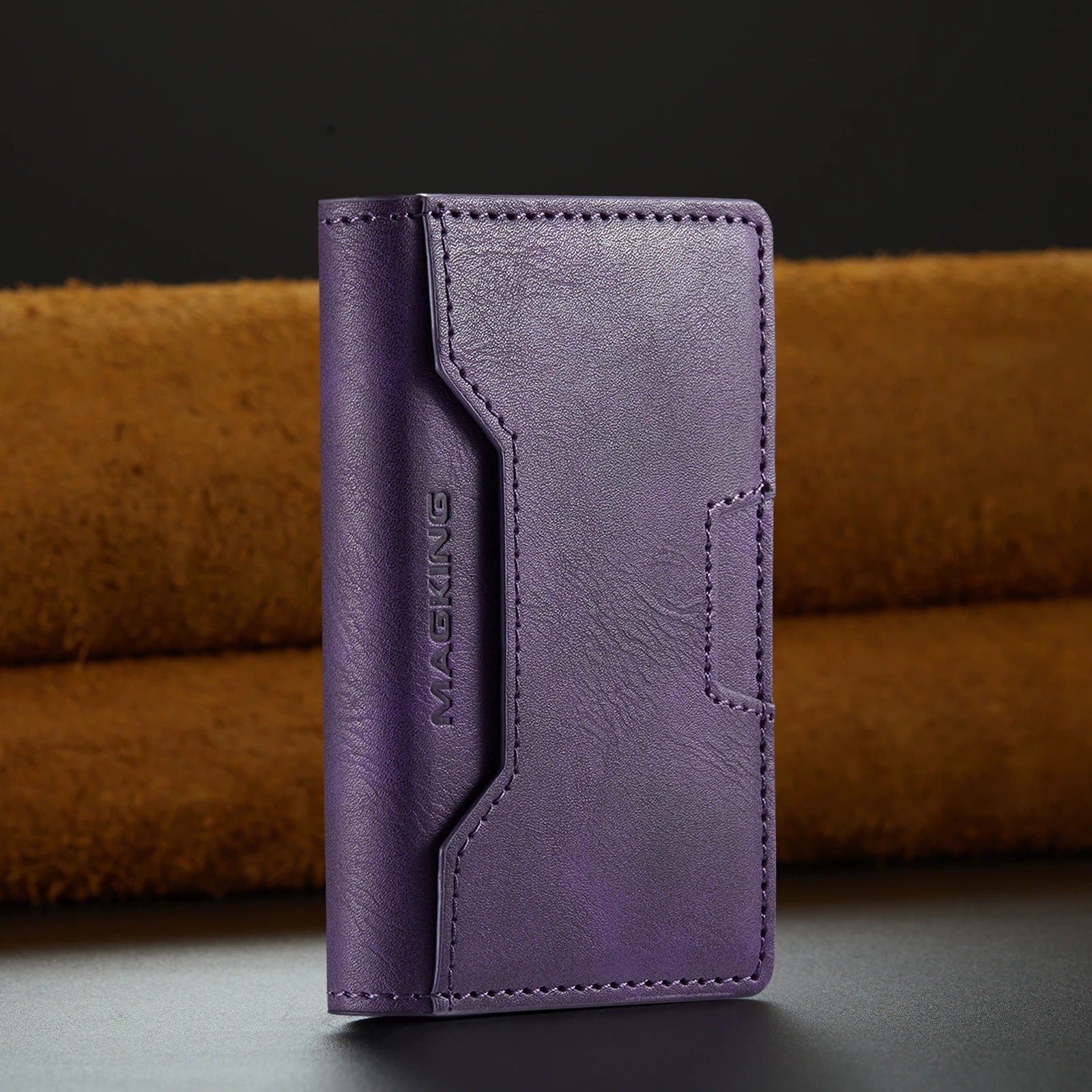 MAGKING Detachable Magnetic Leather Wallet|Card Holder Phone Stand For iPhones
