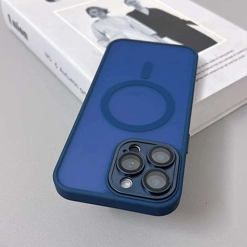 MatteGuard: Translucent Armor Case for iPhones Navy Blue / For iPhone 16 Pro Max