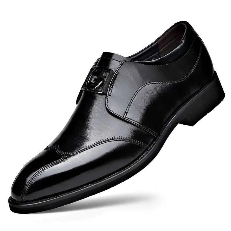 Men's Versatile Casual Business Leather Shoes Black / 45