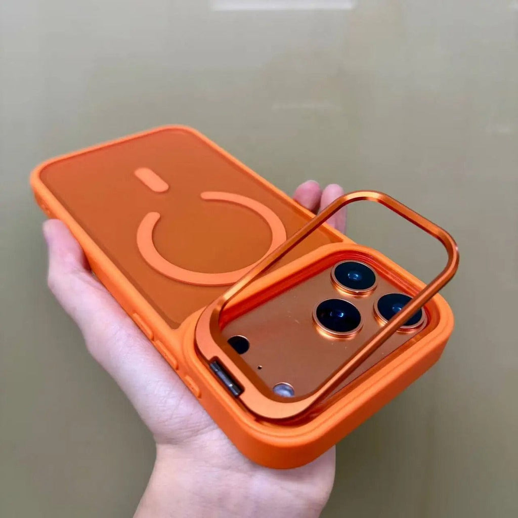 Metal Bracket Frosted Matte Translucent iPhone Case