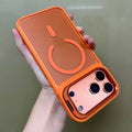 Metal Bracket Frosted Matte Translucent iPhone Case Orange / For iphone 17Pro Max