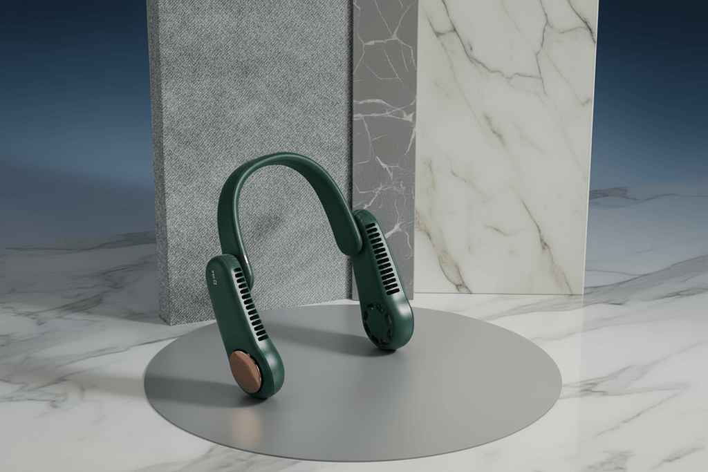 Mini Personal Neck Fan Green / USB