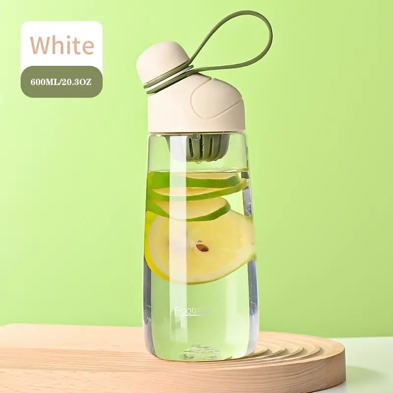 Sleek 600ml Infuser Water Bottle White