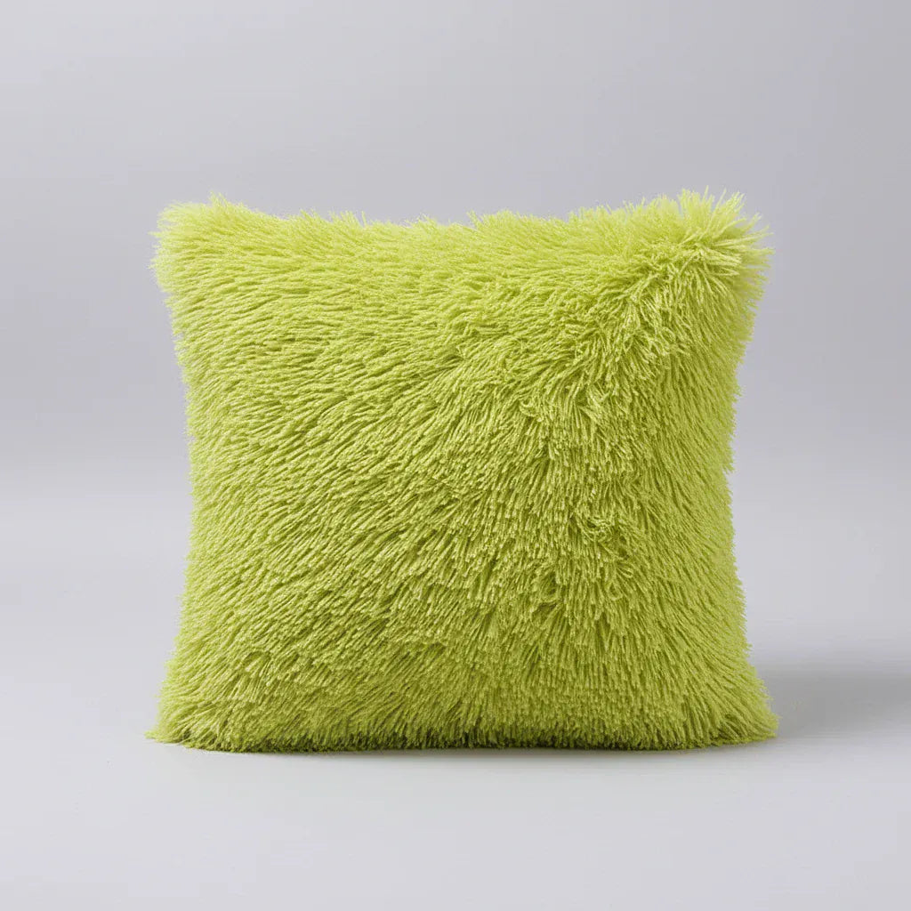 Solid Color Simple Crystal Plush Pillow