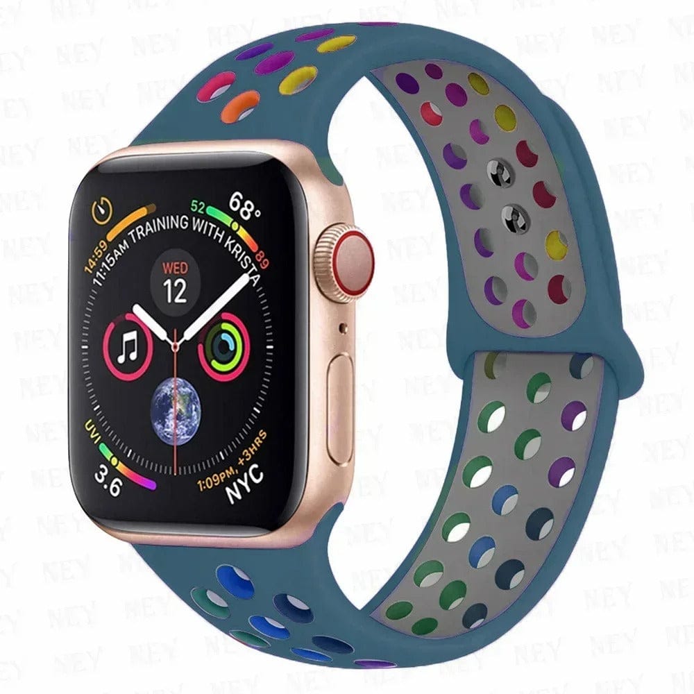 Unisex Silicone Sport Band for Apple Watch Pine Pride / 38 40 41mm-S10 42mm / S-M